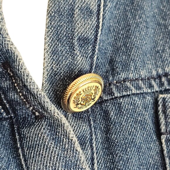 Heartloom Darla Denim Button Up Mini A-Line Dress Sz M - Picture 7 of 12